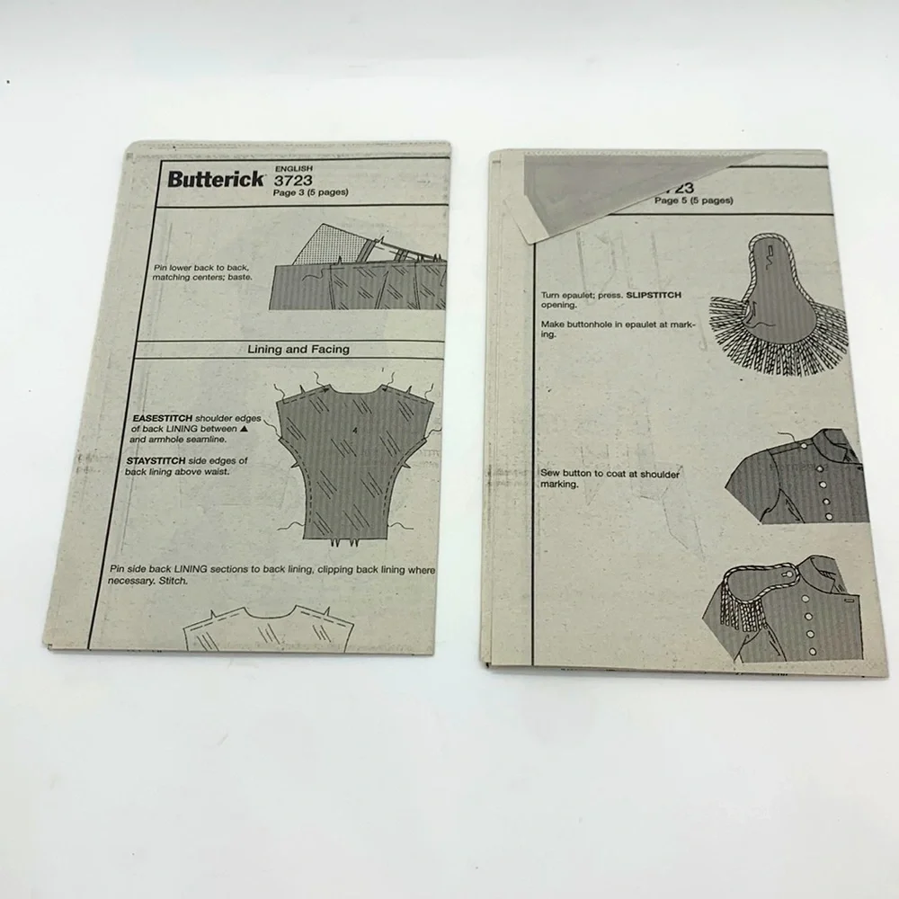 Butterick Making History UNCUT 3723 Historical 19th Century Sewing Pattern L, XL